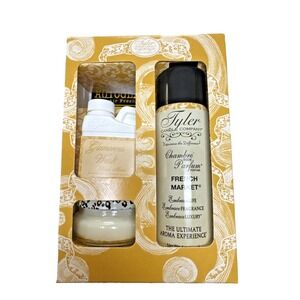 Tyler Candle Gift Set –  Candle, Wash, Room Perfume, Auto Air French Market Set